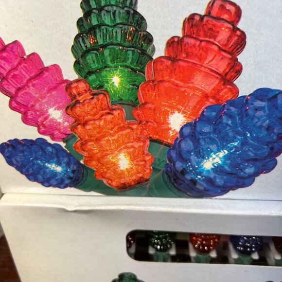 Vintage 35 Fancy Crystal Light Set 14 Total Length Low Heat Bulbs Set Of 2 E4 - Picture 4 of 4